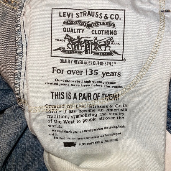 Men’s Blue Levi’s 505 Straight Fit Jeans 33x30 - Picture 4 of 6